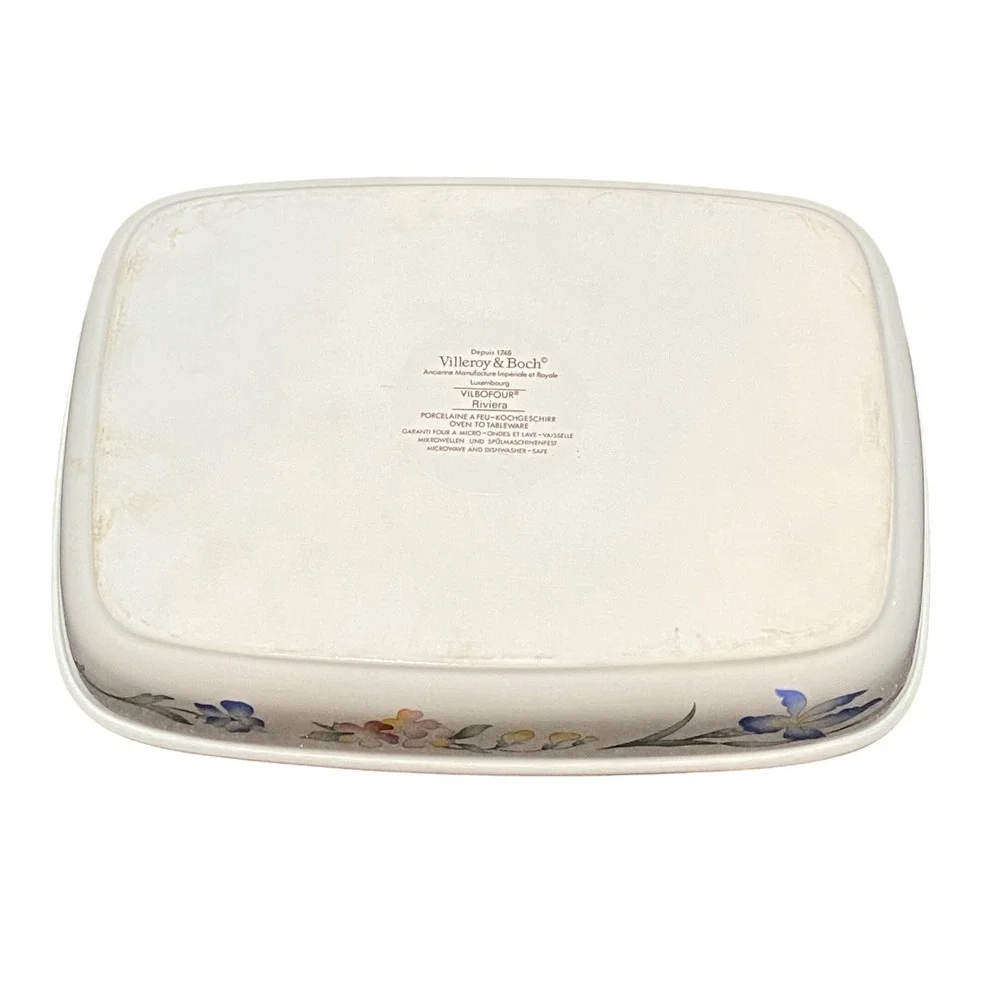 Villeroy & Boch Vilbofour Riviera Rectangular Baking Dish Floral Porcelain 11 in